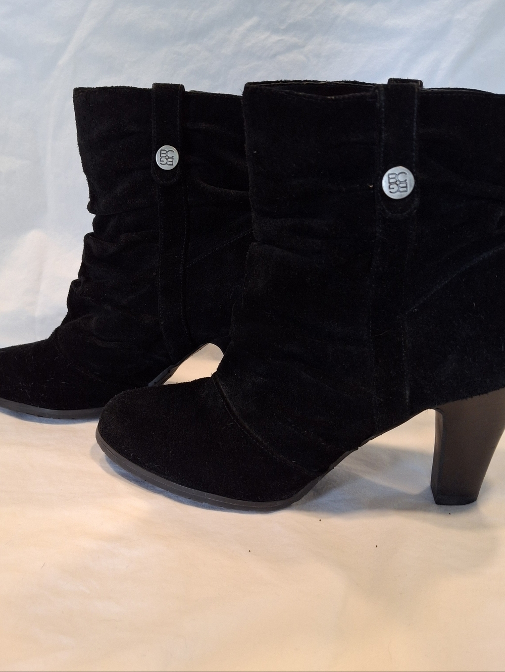 Black Suede BCBG 3" Heel  Boots